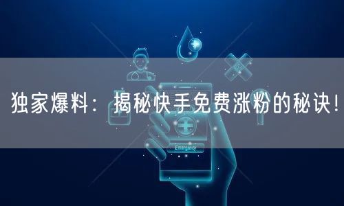 独家爆料：揭秘快手免费涨粉的秘诀！