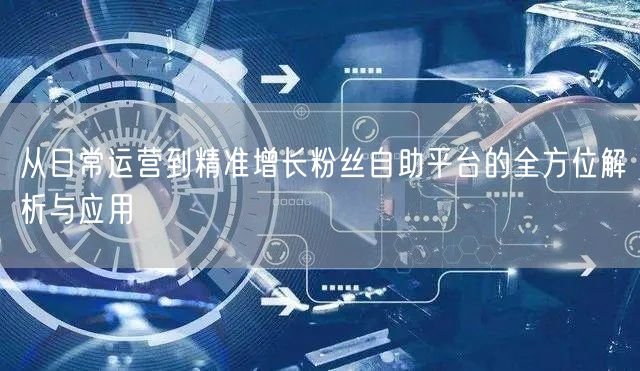 从日常运营到精准增长粉丝自助平台的全方位解析与应用