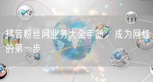 抖音粉丝网业务大全手册：成为网红的第一步